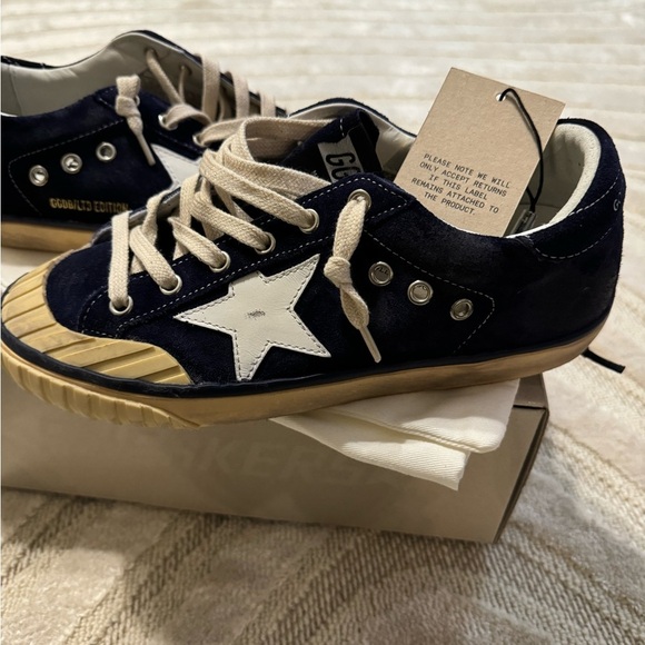Golden goose Women’s Super-Star Penstar LTD in blue suede with white star. Sz 38 - Picture 5 of 9